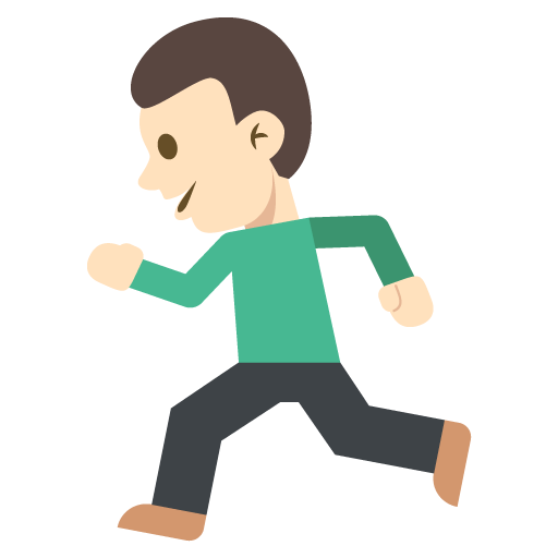Person Running: Light Skin Tone, the previous design