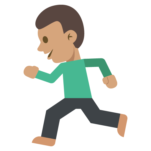 Person Running: Medium Skin Tone, the previous design