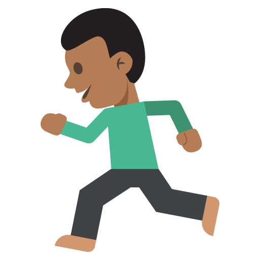 Person Running: Medium-Dark Skin Tone, the previous design