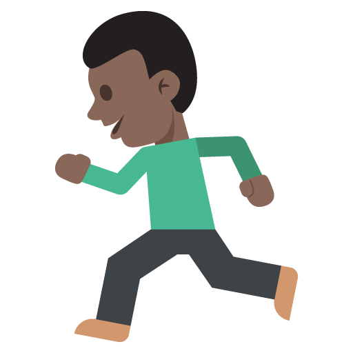Person Running: Dark Skin Tone, the previous design
