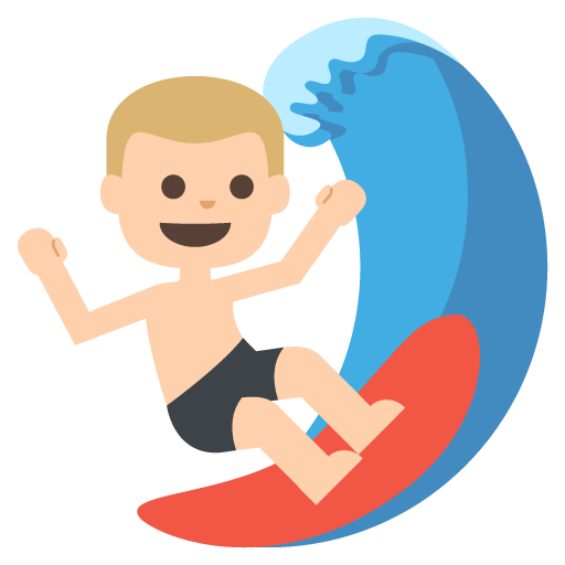 Person Surfing: Medium-Light Skin Tone, the previous design