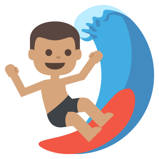 Person Surfing: Medium Skin Tone, the previous design