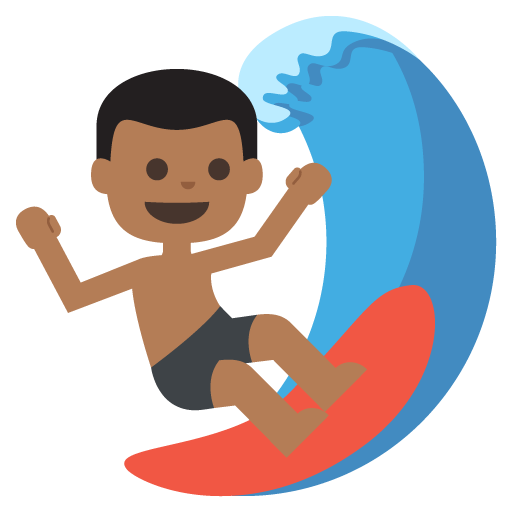 Person Surfing: Medium-Dark Skin Tone, the previous design
