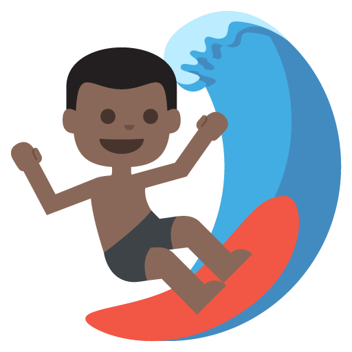 Person Surfing: Dark Skin Tone, the previous design