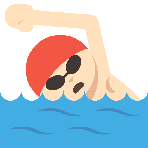 Person Swimming: Light Skin Tone, the previous design