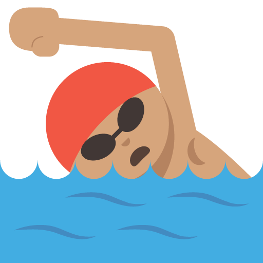 Person Swimming: Medium Skin Tone, the previous design