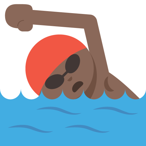 Person Swimming: Dark Skin Tone, the previous design