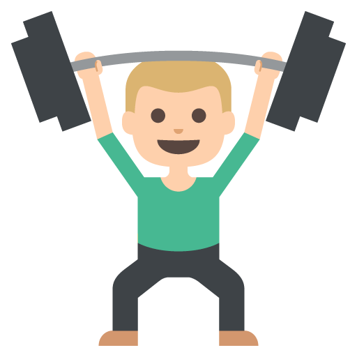 Person Lifting Weights: Medium-Light Skin Tone, the previous design