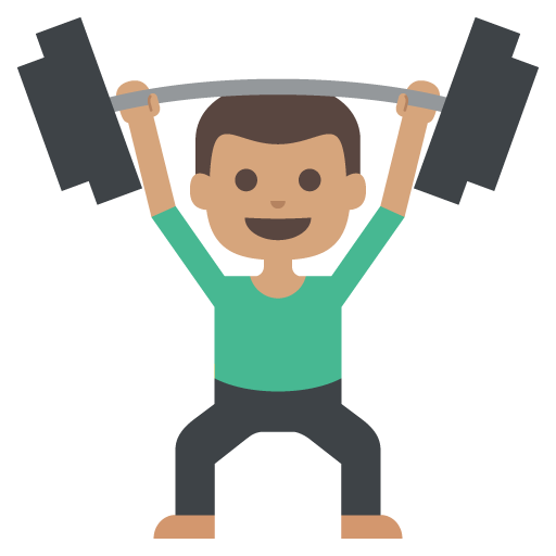 Person Lifting Weights: Medium Skin Tone, the previous design