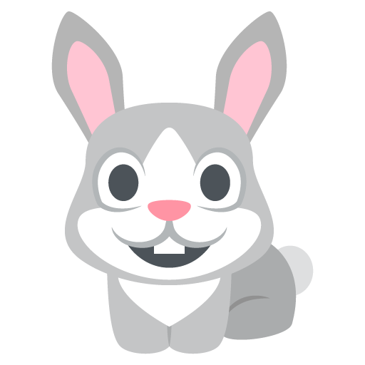 Rabbit as drawn by JoyPixels in 2.1