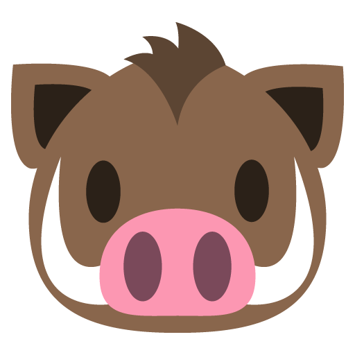 Boar as drawn by JoyPixels in 2.1