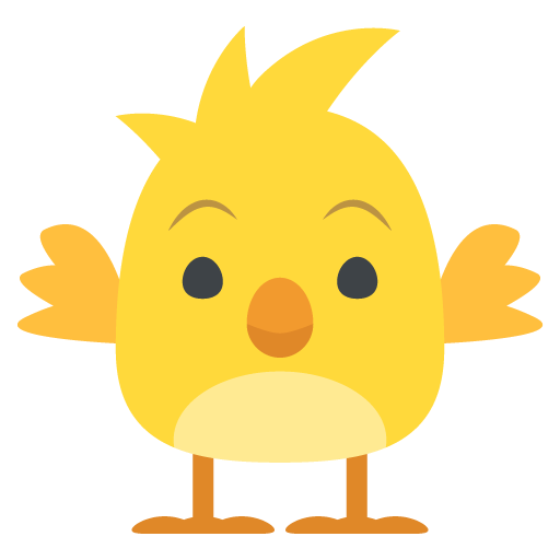 Front-Facing Baby Chick as drawn by JoyPixels in 2.1