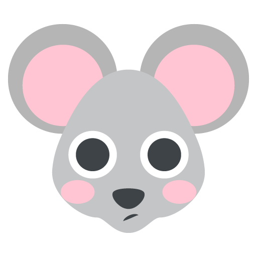 Mouse Face as drawn by JoyPixels in 2.1