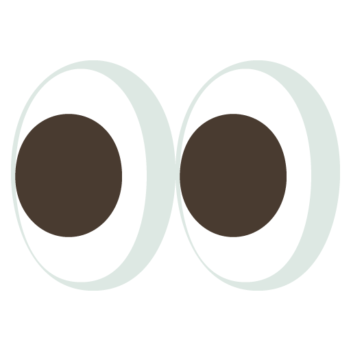 Eyes as drawn by JoyPixels in 2.1