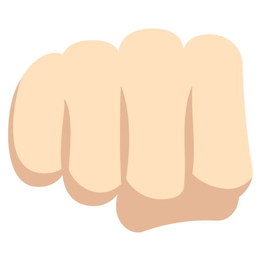 Oncoming Fist: Light Skin Tone, the previous design