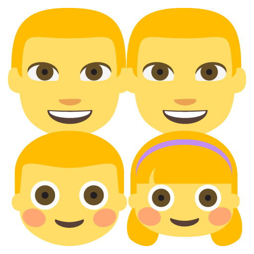 Family: Man, Man, Girl, Boy, the design in this release
