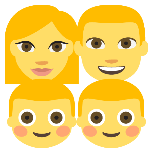 Family: Man, Woman, Boy, Boy, the design in this release