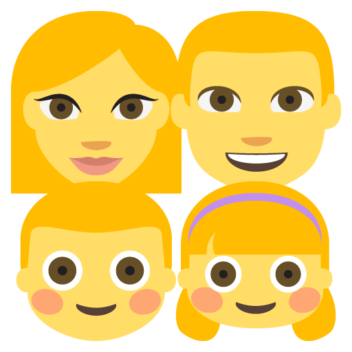 Family: Man, Woman, Girl, Boy, the design in this release