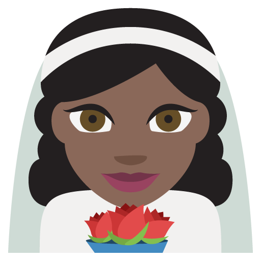 Person with Veil: Dark Skin Tone, the previous design