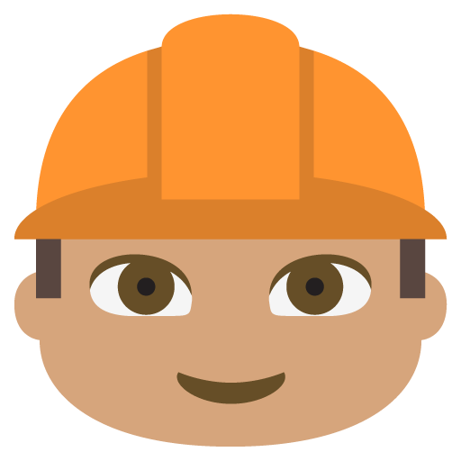 Construction Worker: Medium Skin Tone, the previous design