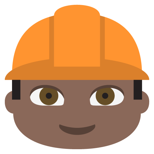 Construction Worker: Dark Skin Tone, the previous design
