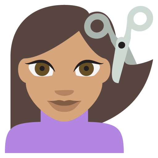 Person Getting Haircut: Medium Skin Tone, the previous design