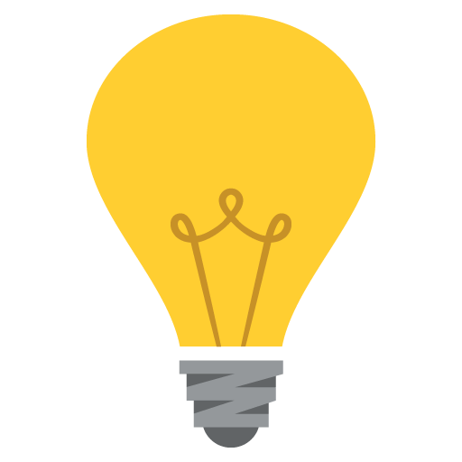 Light Bulb as drawn by JoyPixels in 2.1
