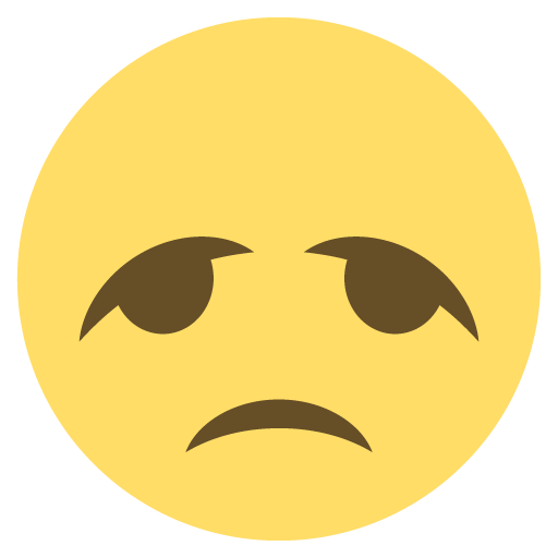 Disappointed Face as drawn by JoyPixels in 2.1