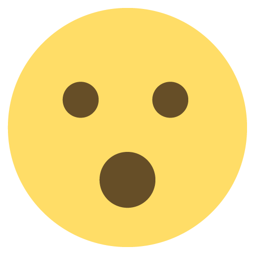 Face with Open Mouth as drawn by JoyPixels in 2.1