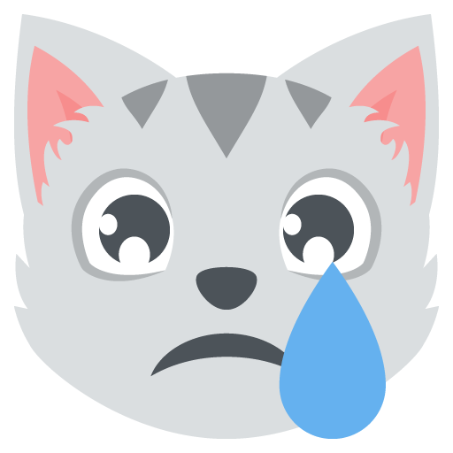 Crying Cat as drawn by JoyPixels in 2.1