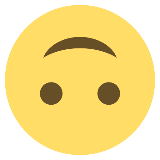 Umgekehrtes Gesicht as drawn by JoyPixels in 2.1