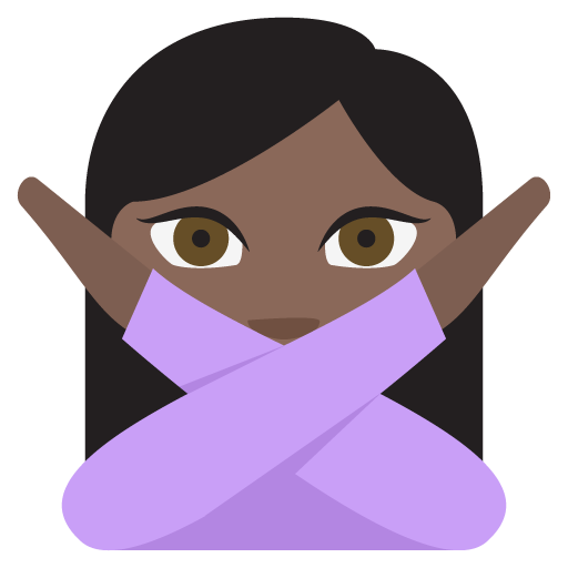 Person Gesturing NO: Dark Skin Tone, the design in this release