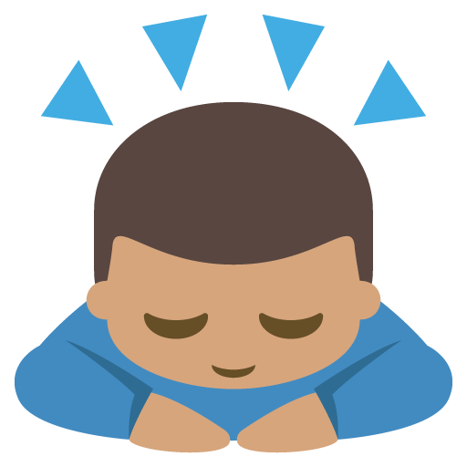 Person Bowing: Medium Skin Tone, the previous design