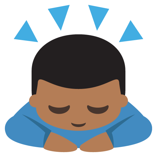 Person Bowing: Medium-Dark Skin Tone, the previous design