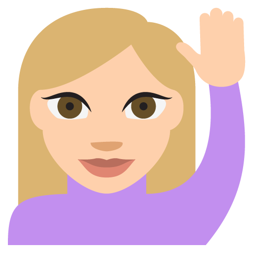 Person Raising Hand: Medium-Light Skin Tone, the previous design