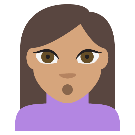Person Pouting: Medium Skin Tone, the design in this release