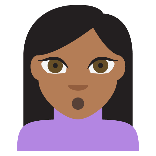 Person Pouting: Medium-Dark Skin Tone, the design in this release