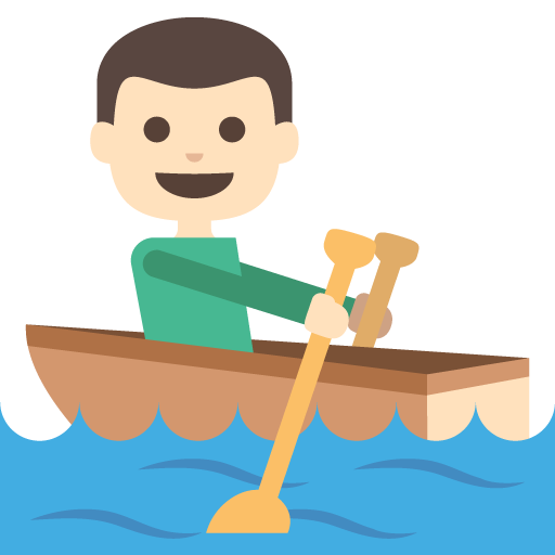 Person Rowing Boat: Light Skin Tone, the previous design