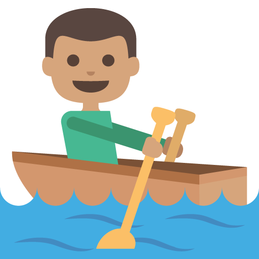 Person Rowing Boat: Medium Skin Tone, the previous design