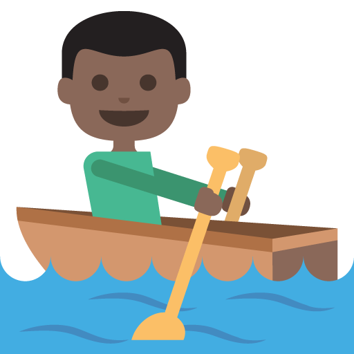 Person Rowing Boat: Dark Skin Tone, the previous design