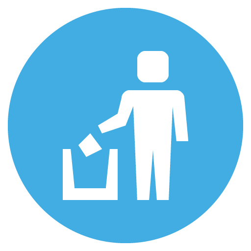 Litter in Bin Sign, the previous design