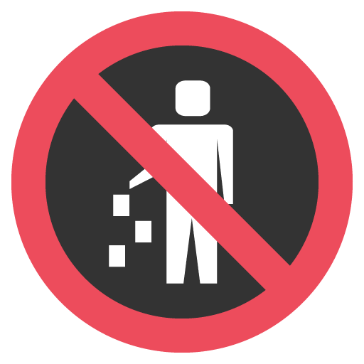 No Littering as drawn by JoyPixels in 2.1