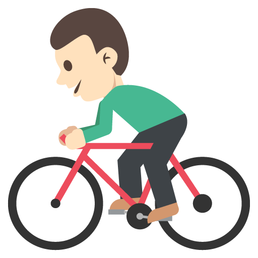 Person Biking: Light Skin Tone, the previous design