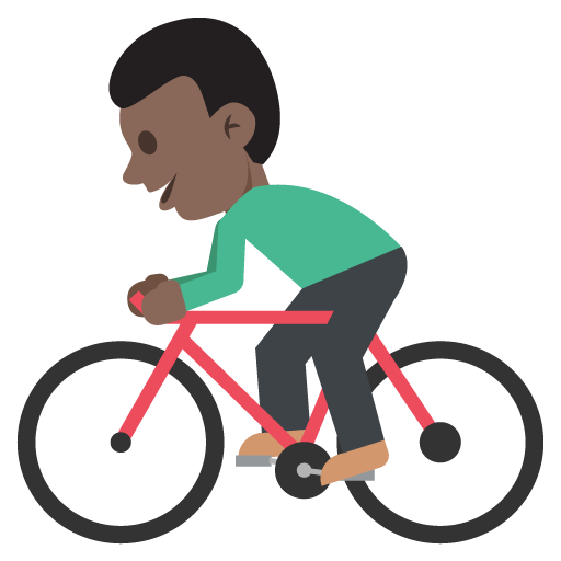 Person Biking: Dark Skin Tone, the previous design