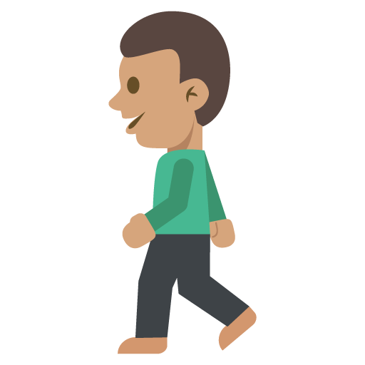 Person Walking: Medium Skin Tone, the previous design