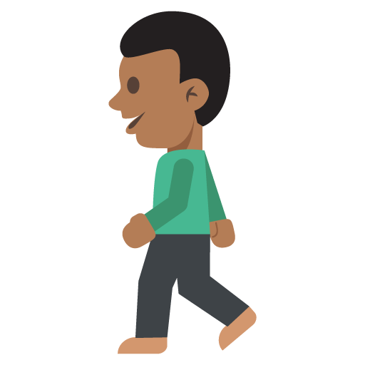 Person Walking: Medium-Dark Skin Tone, the previous design