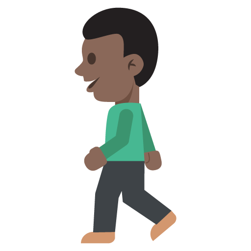 Person Walking: Dark Skin Tone, the previous design
