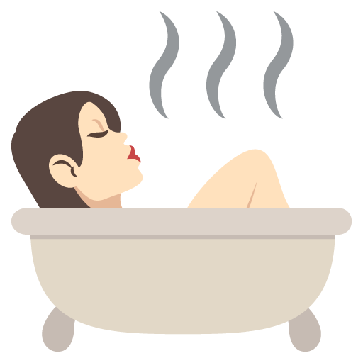 Person Taking Bath: Light Skin Tone, the previous design