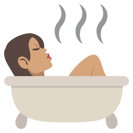 Person Taking Bath: Medium Skin Tone, the previous design