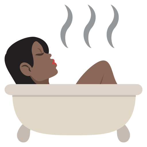 Person Taking Bath: Dark Skin Tone, the previous design